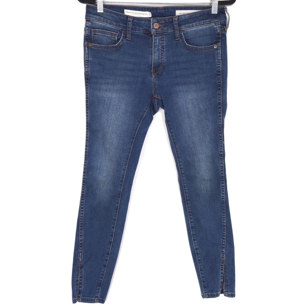 Anthropologie PILCRO Women’s‎ Jeans Size 28 Mid Rise Skinny Slit Hem Crop